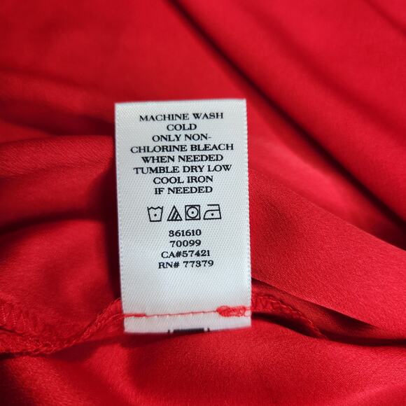 Ann Taylor Collared Sleeveless Blouse in Red Size XL NWT - Picture 9 of 9